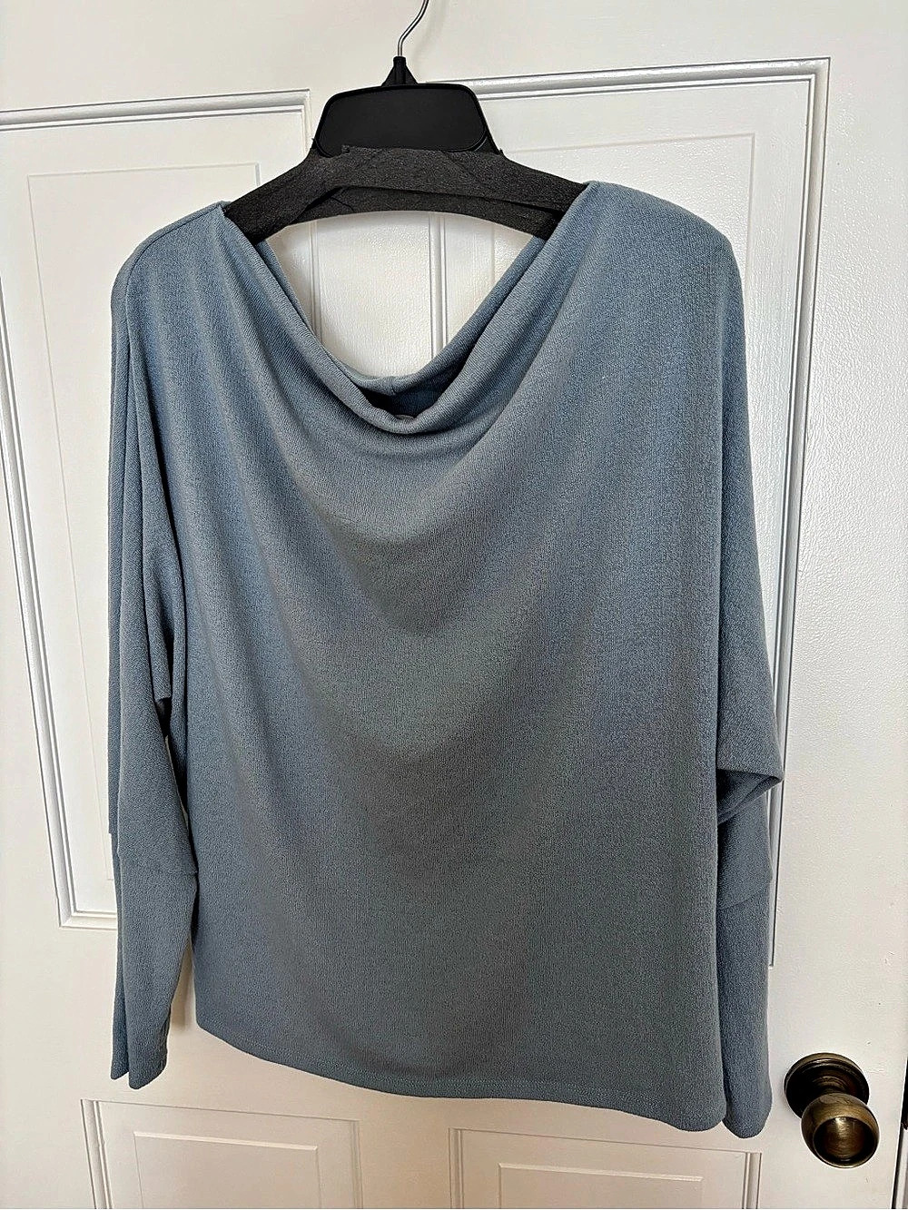 Free People BFF Cowl Neck Sweater Blue Cowl Neck Long Sleeve Tunic